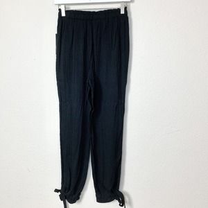 Lulus Black Casual Pants Botton Tye NWT